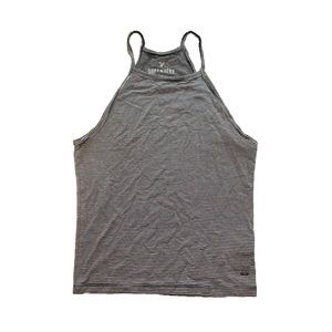 American Eagle striped high neck crop top